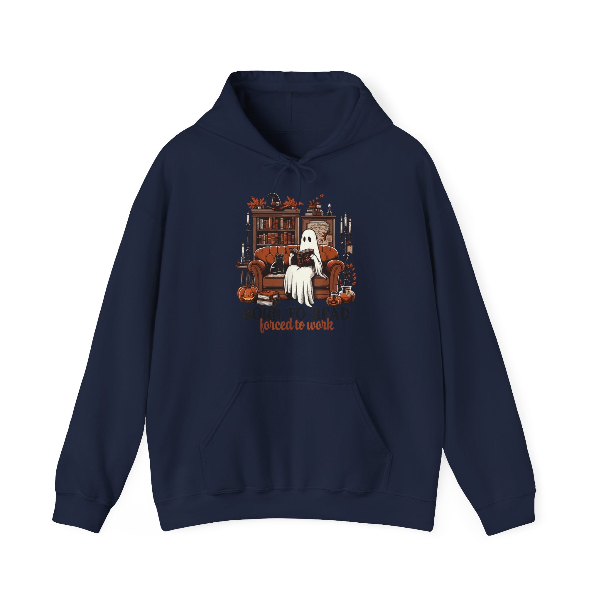 Born to Read, Forced to Work Halloween Hoodie