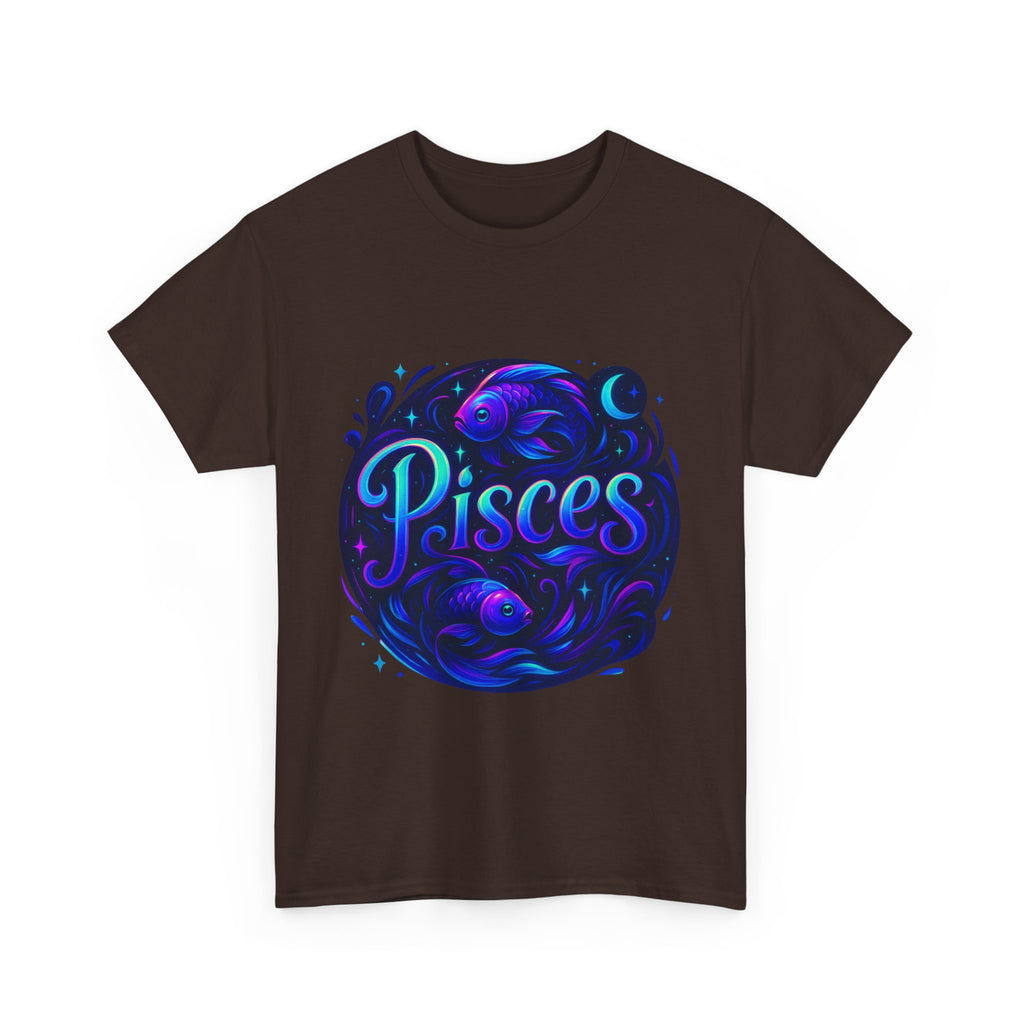 Neon Pisces Zodiac Tee