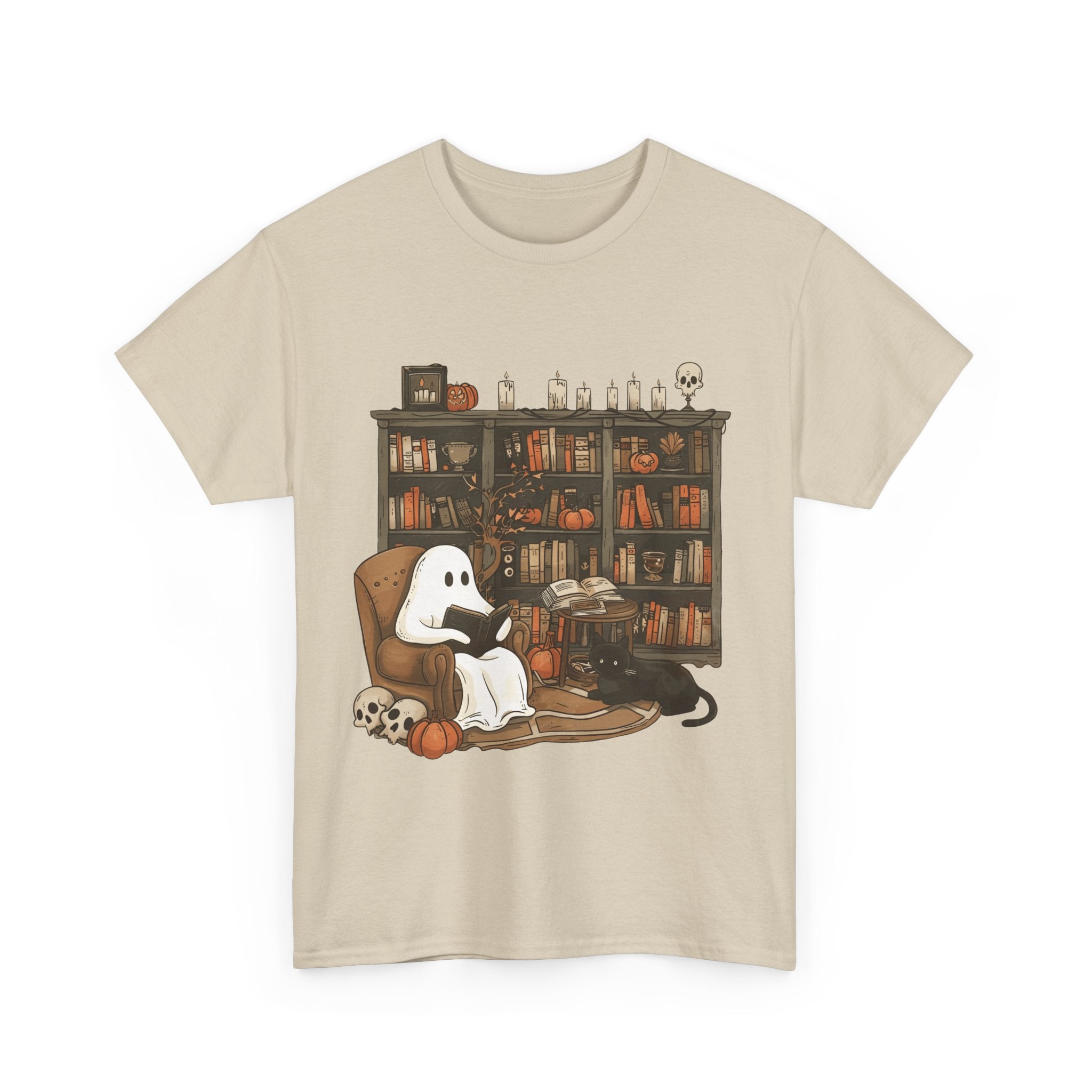 Ghost Reading Book Halloween Book Clubs Tee