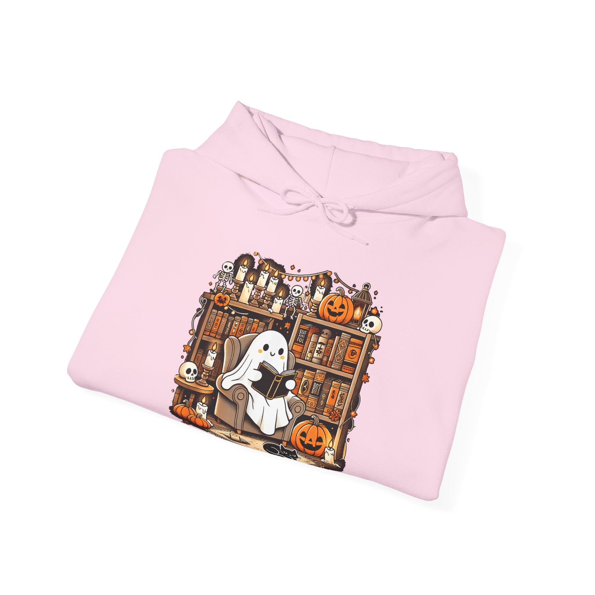 Vintage Halloween Ghost Book Lover Hoodie
