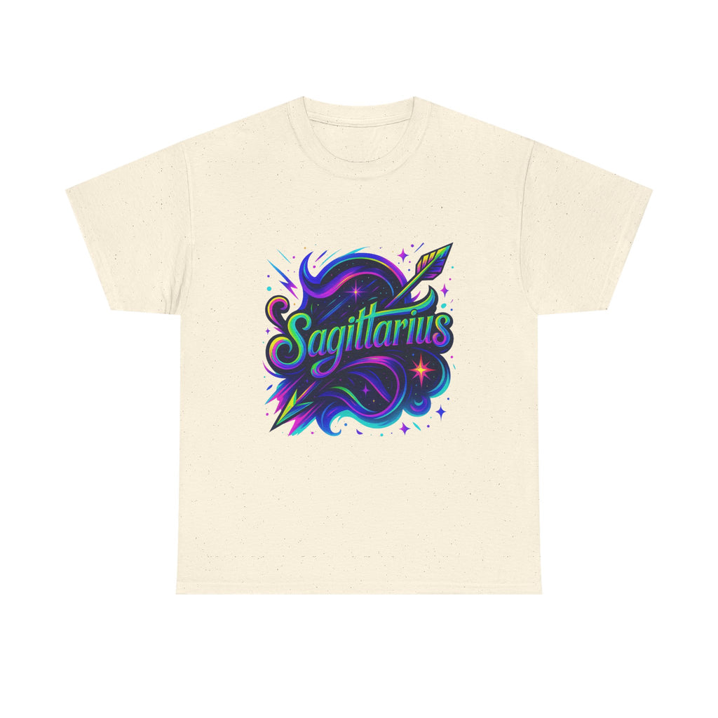 Neon Sagittarius Zodiac Tee