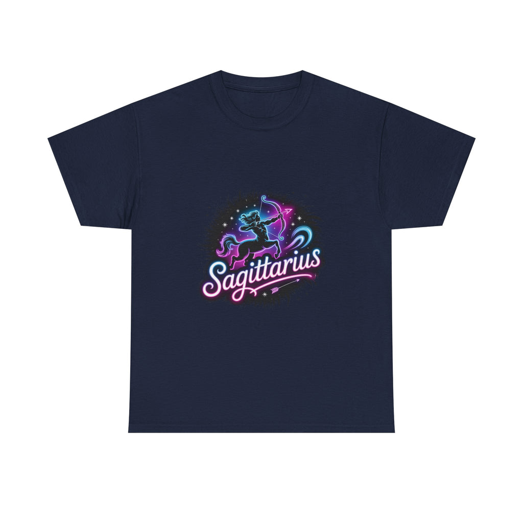 Neon Sagittarius Zodiac Tee