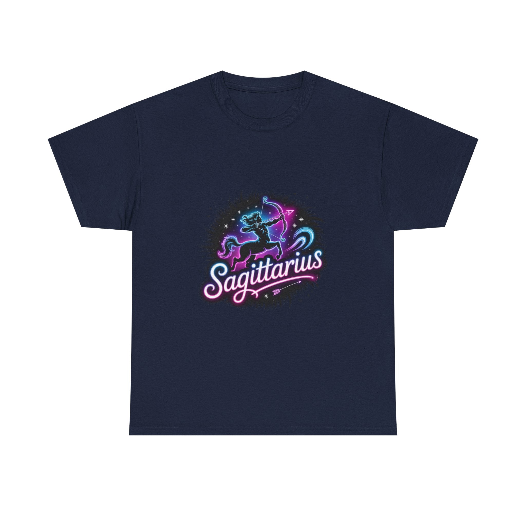 Neon Sagittarius Zodiac Tee