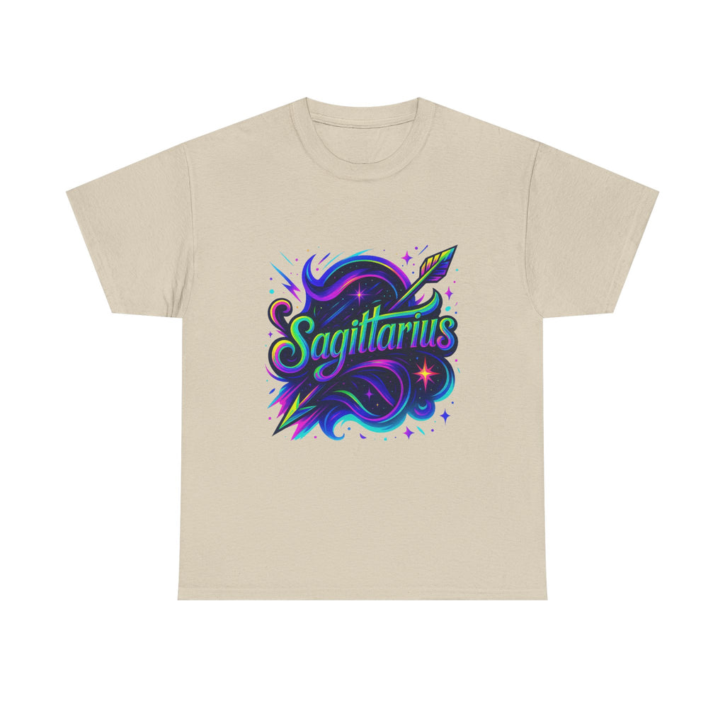 Neon Sagittarius Zodiac Tee