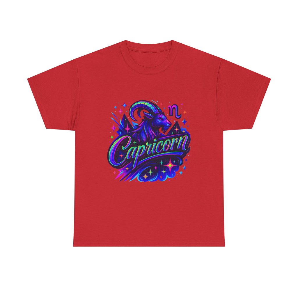 Neon Capricorn Zodiac Tee