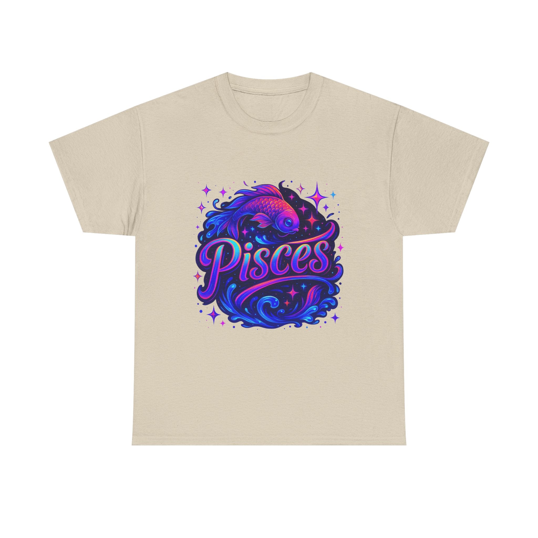 Neon Pisces Zodiac Tee