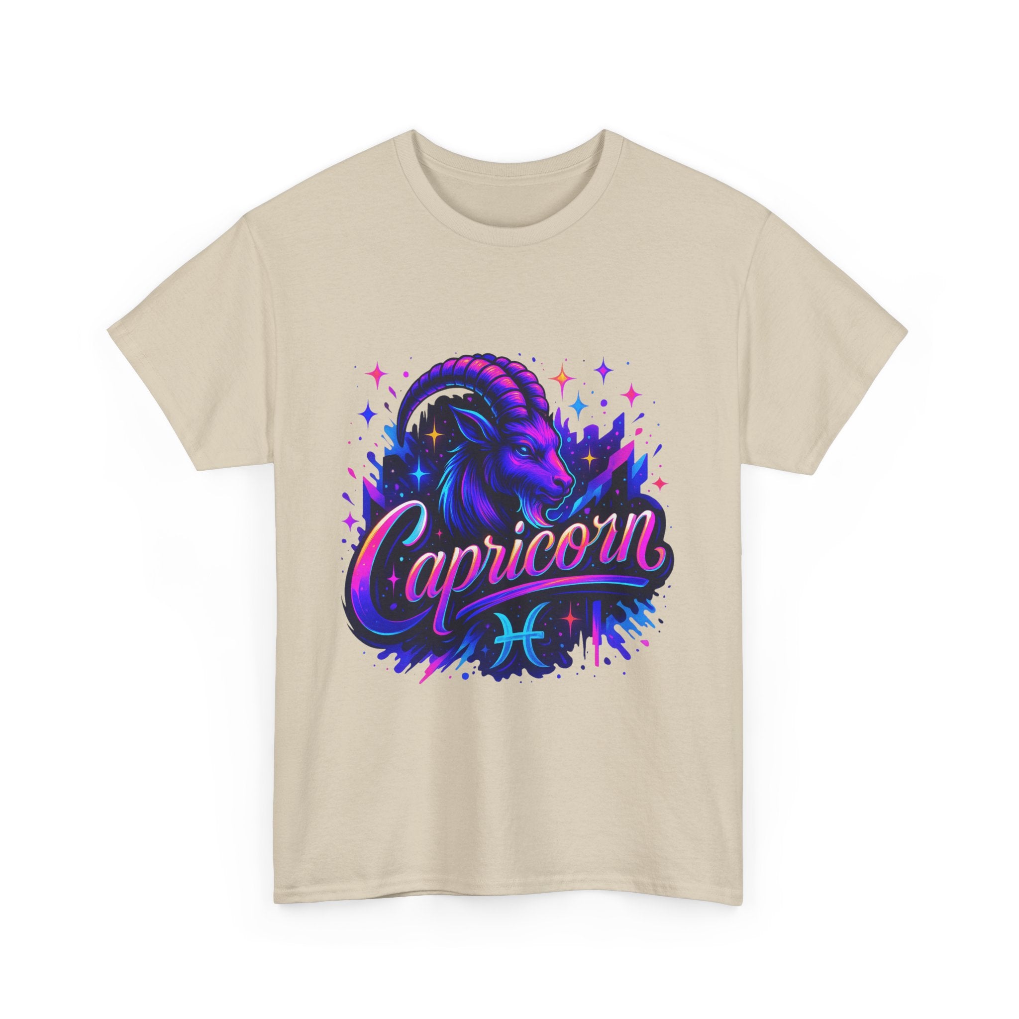 Neon Capricorn Zodiac Tee