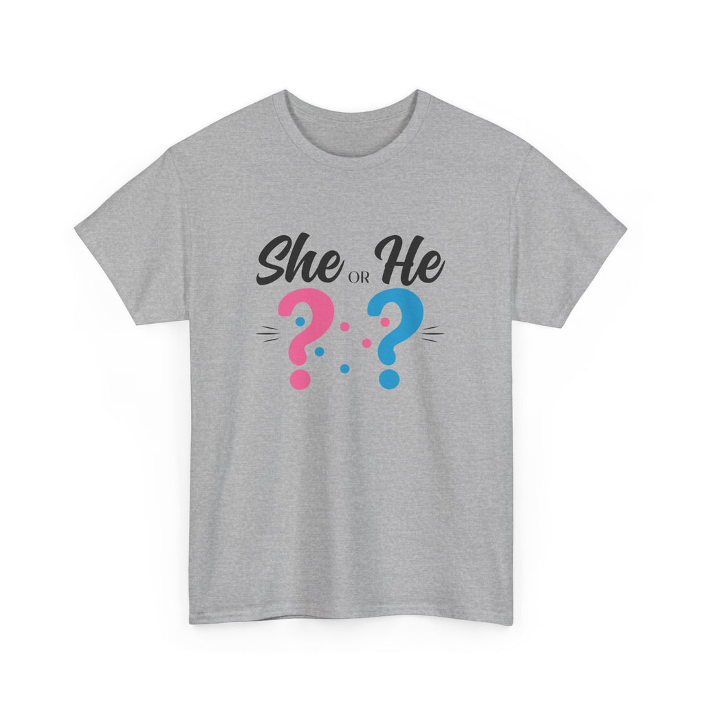 She Or He Gender Reveal Tee