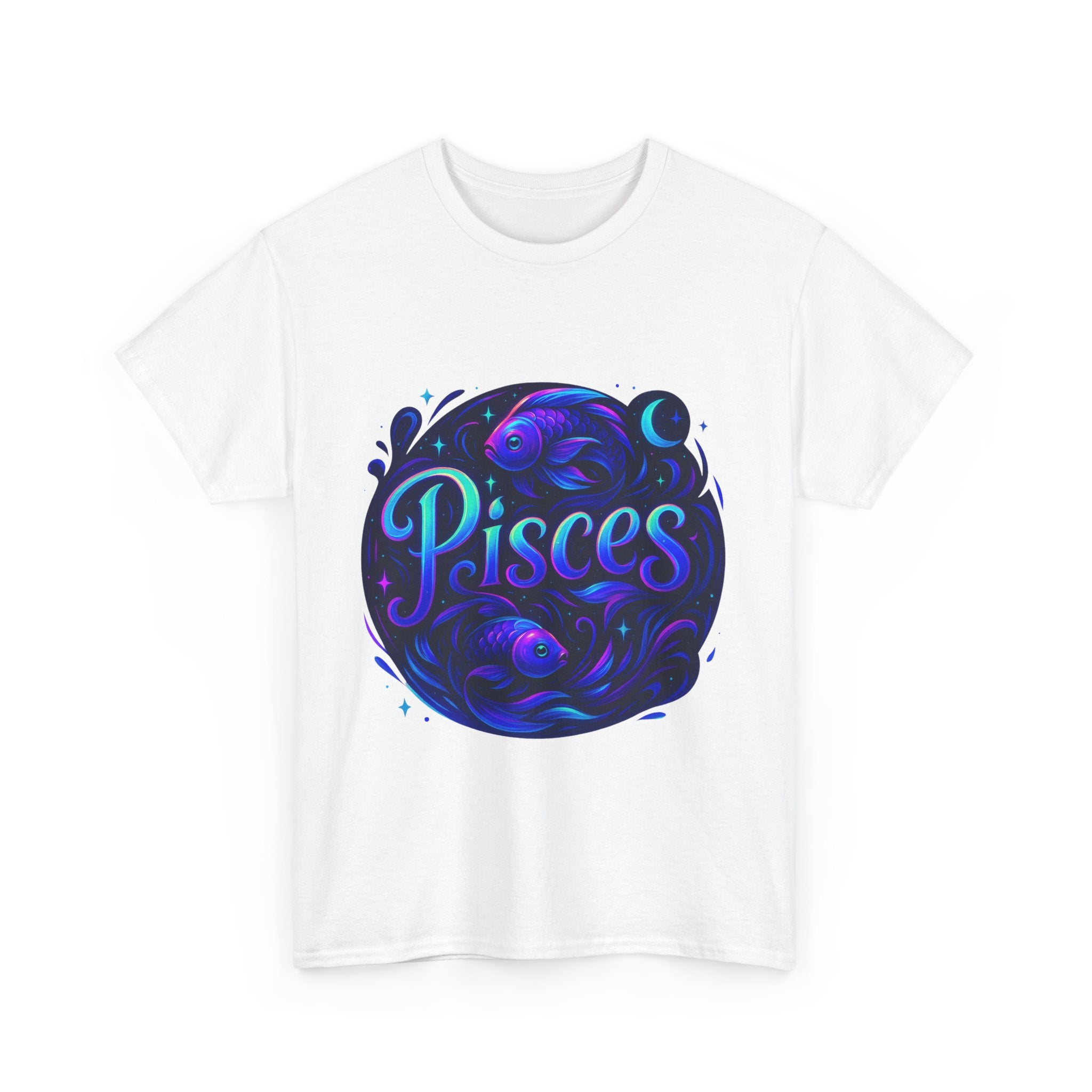 Neon Pisces Zodiac Tee