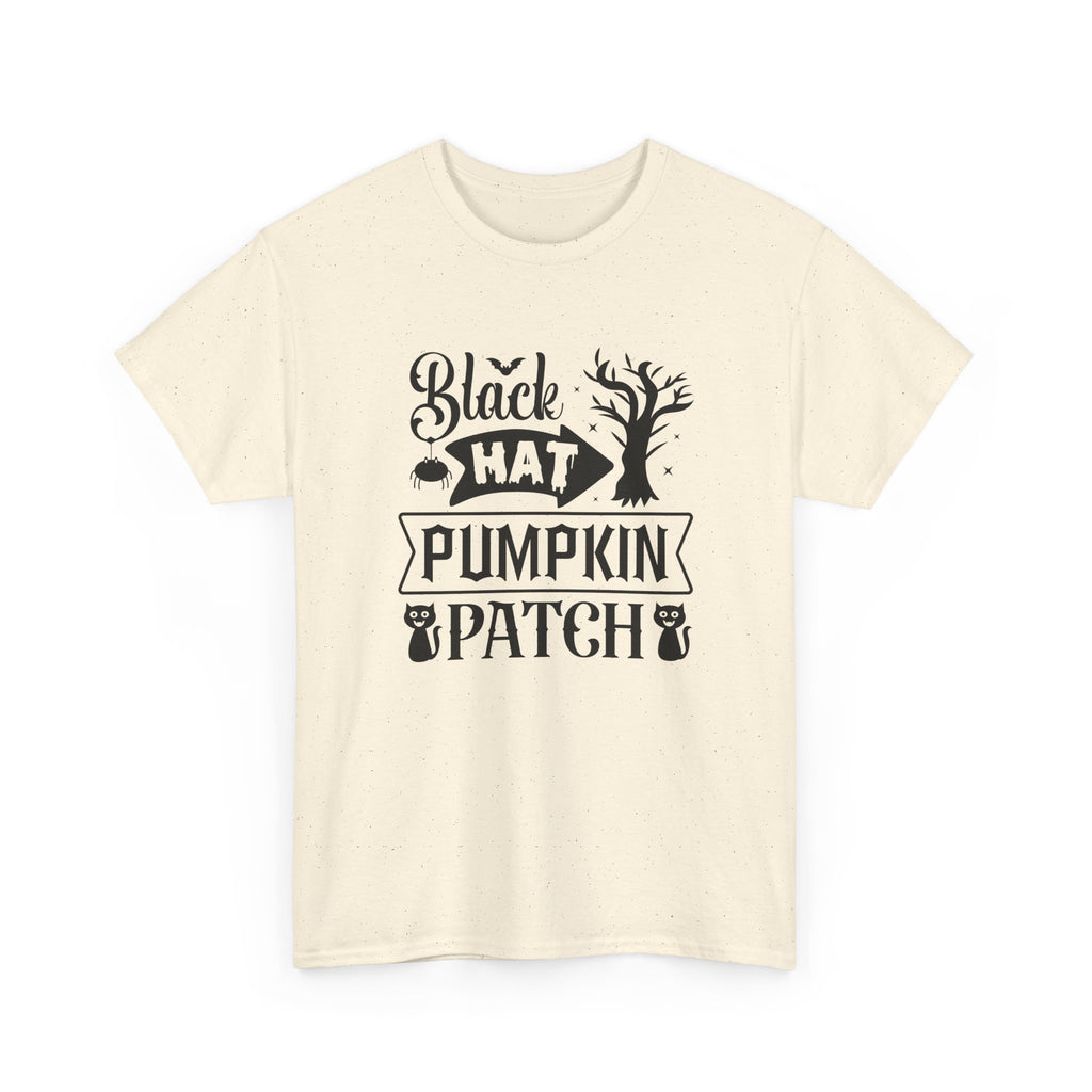 Black Cat Pumpkin Patch Halloween T-Shirt