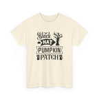 Black Cat Pumpkin Patch Halloween T-Shirt
