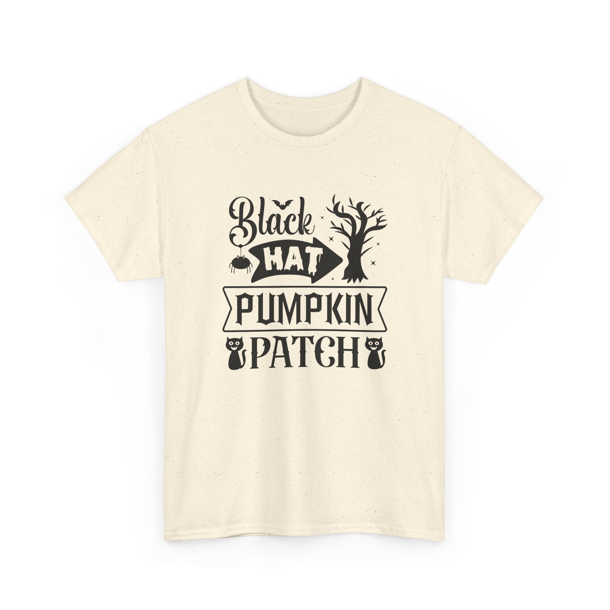 Black Cat Pumpkin Patch Halloween T-Shirt