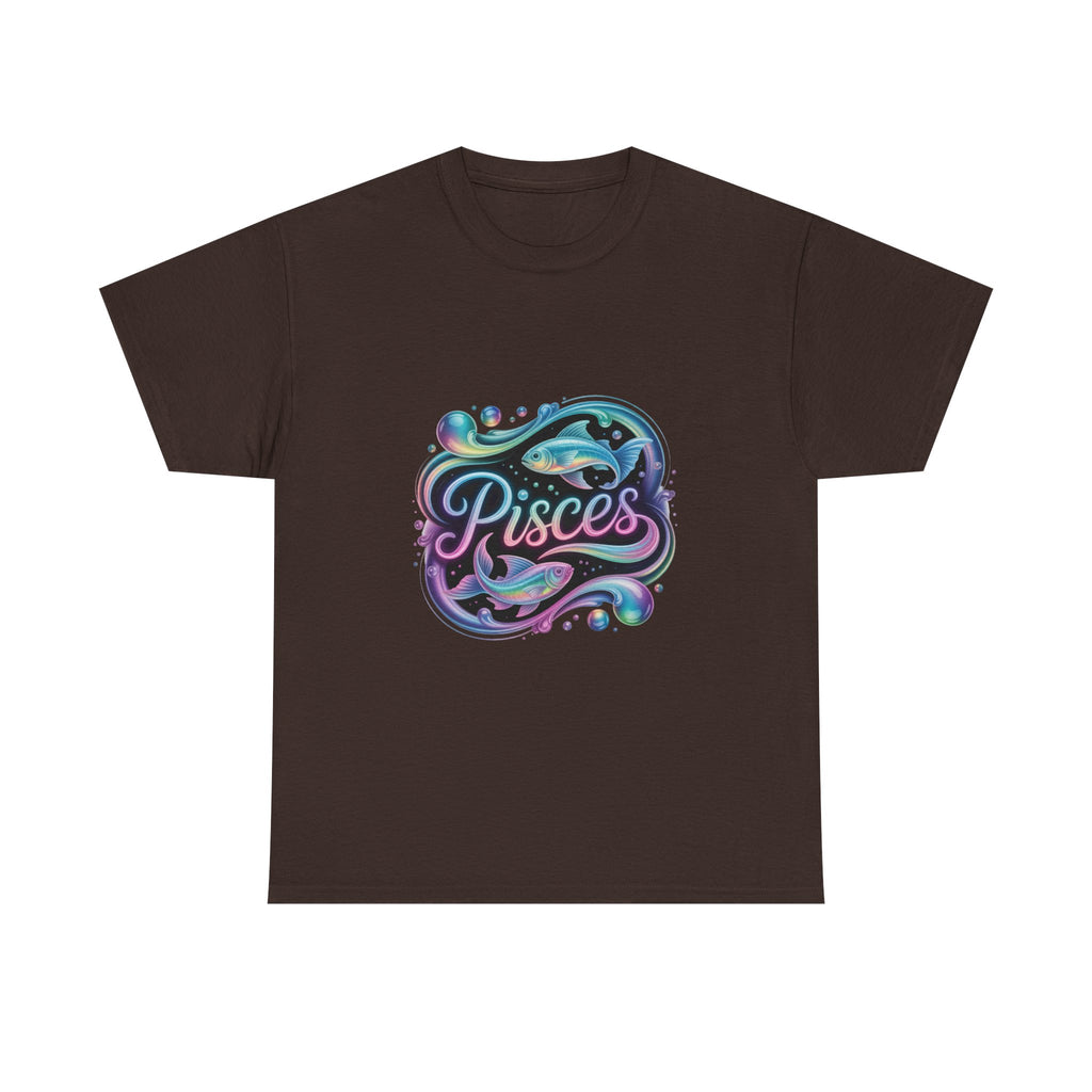 Neon Pisces Zodiac Tee