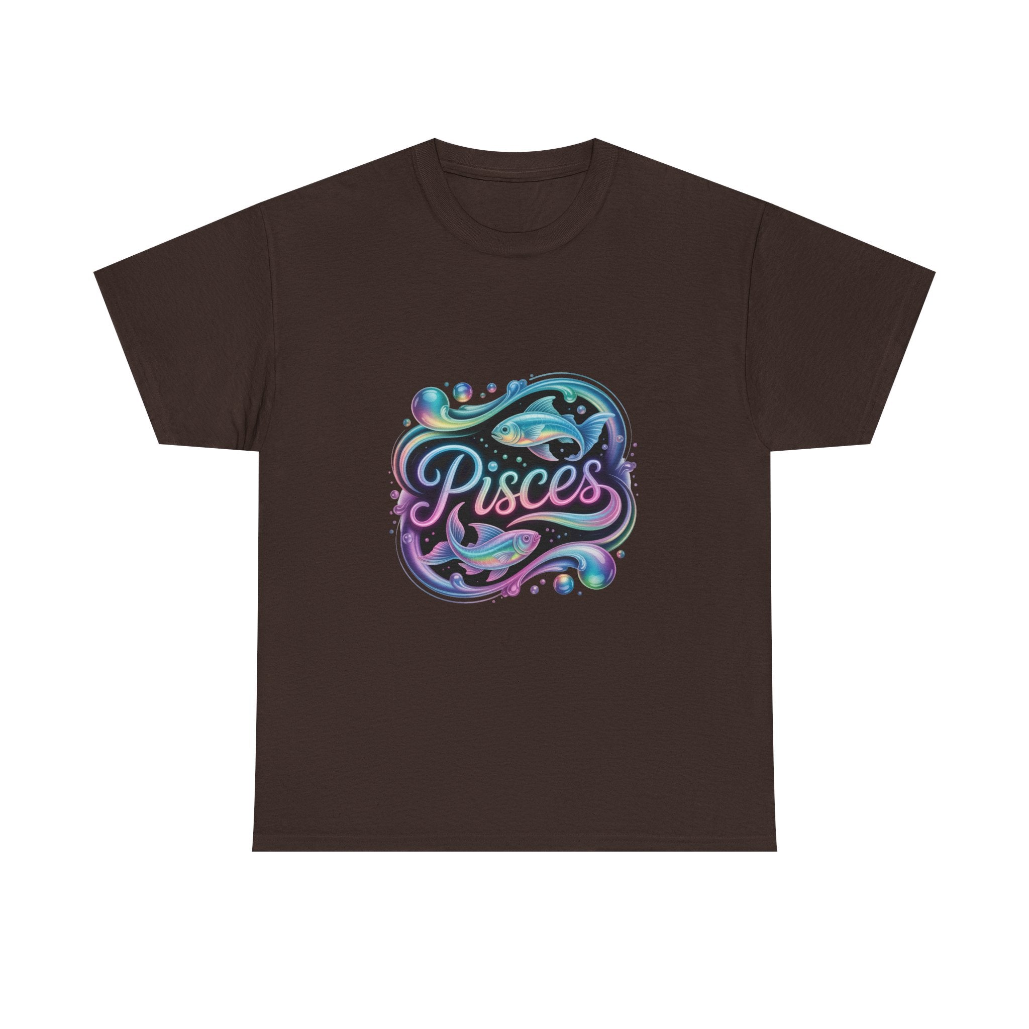 Neon Pisces Zodiac Tee