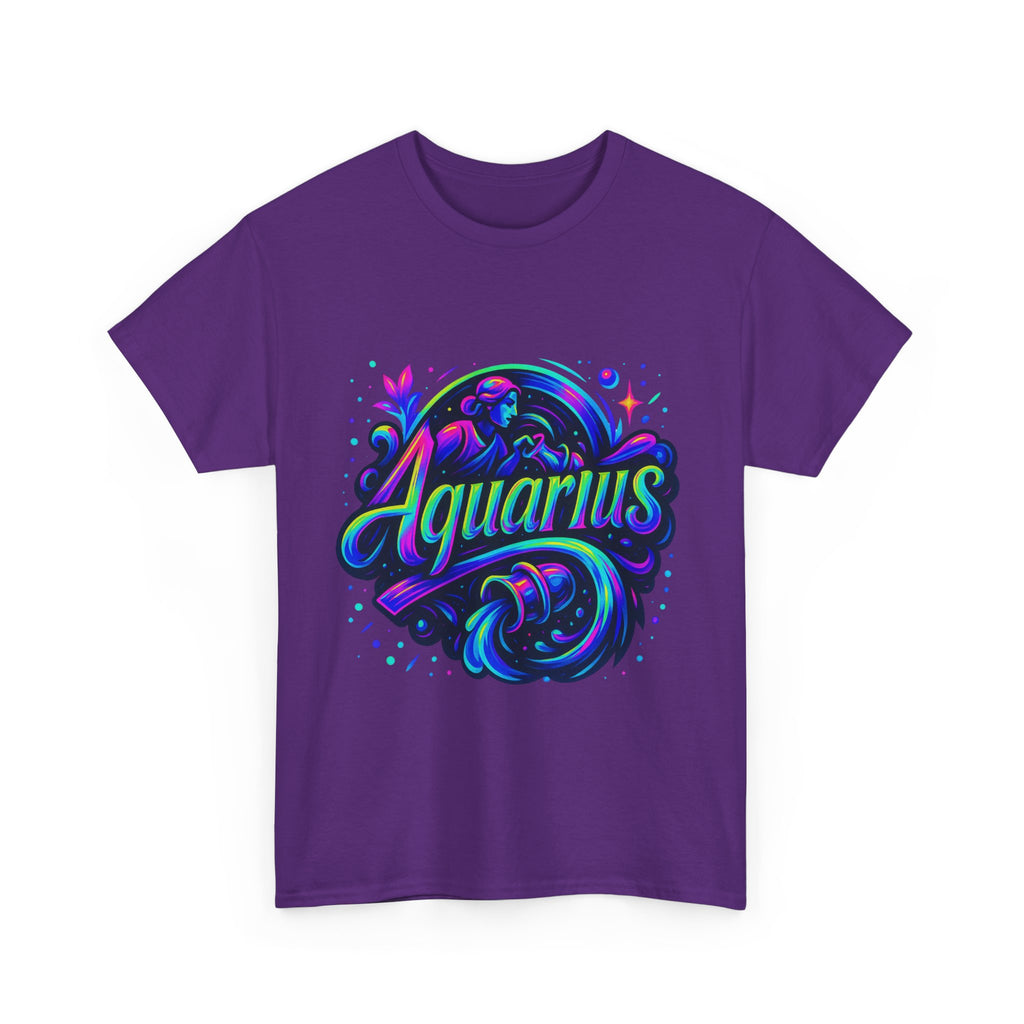 Neon Aquarius Zodiac Tee
