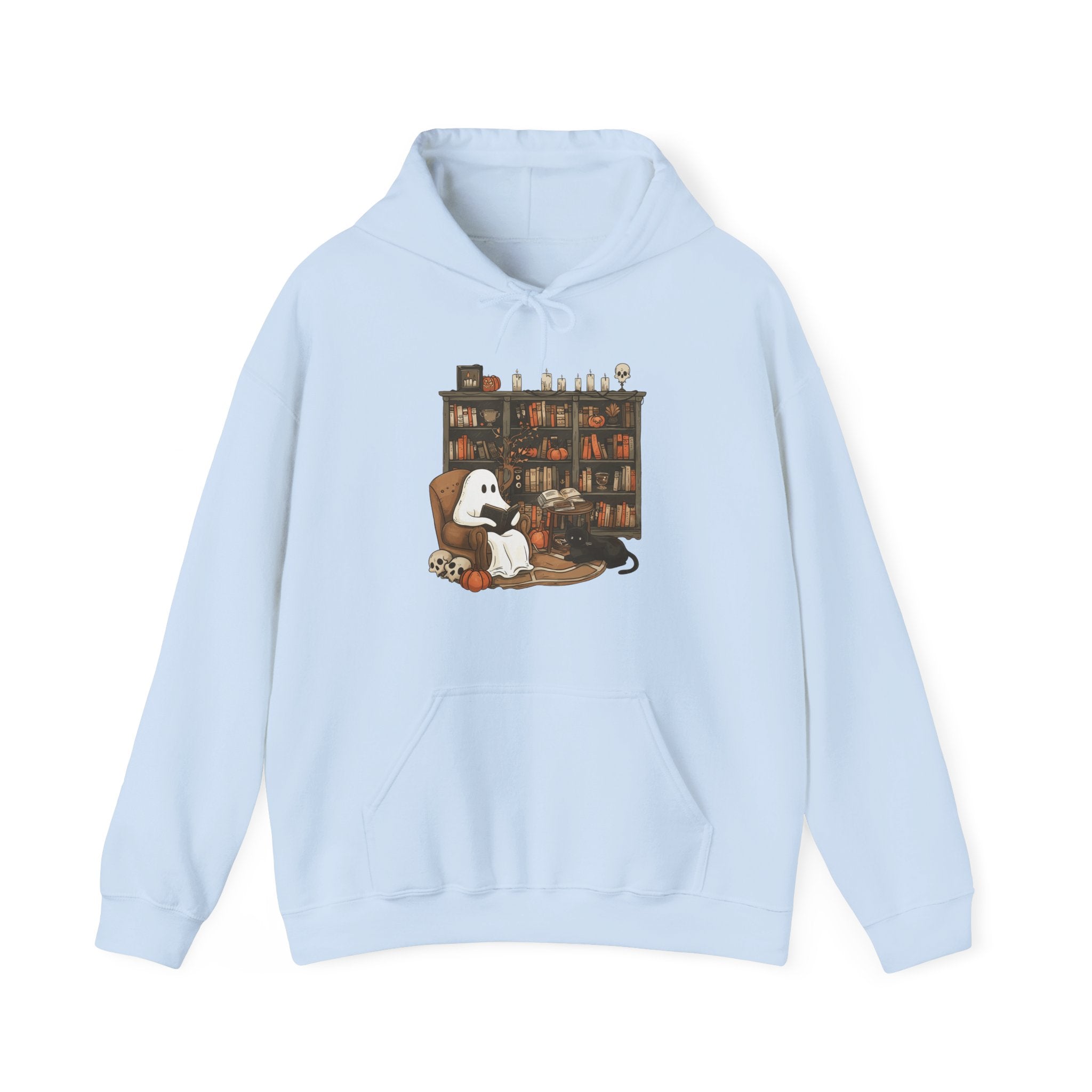 Ghost Reading Book Halloween Hoodie