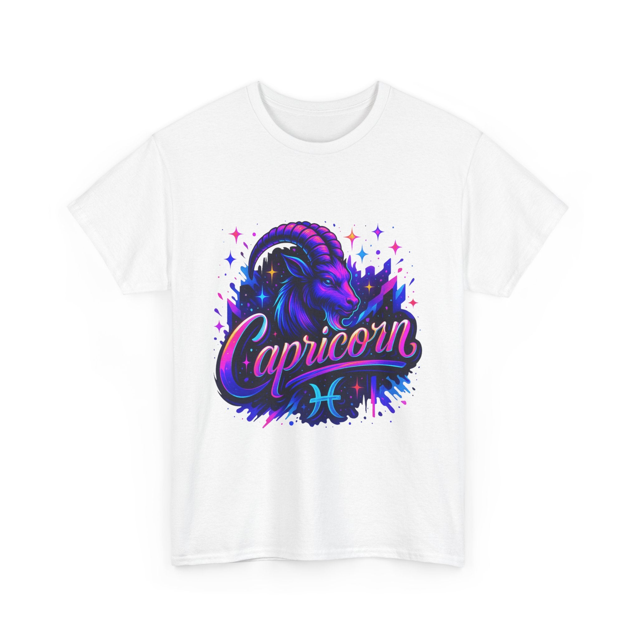 Neon Capricorn Zodiac Tee