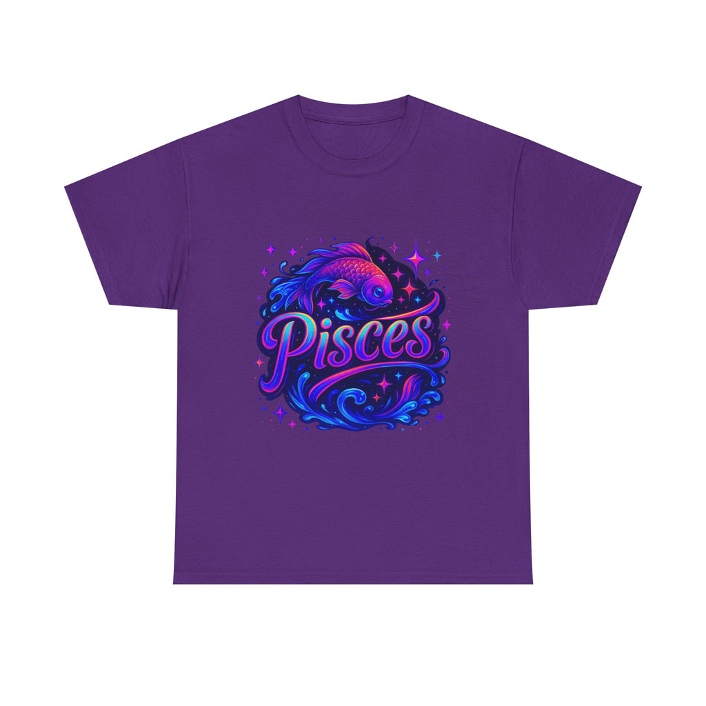 Neon Pisces Zodiac Tee