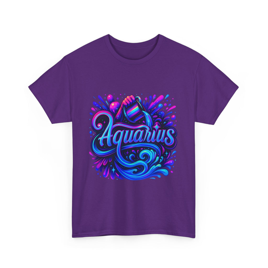 Neon Aquarius Zodiac Tee