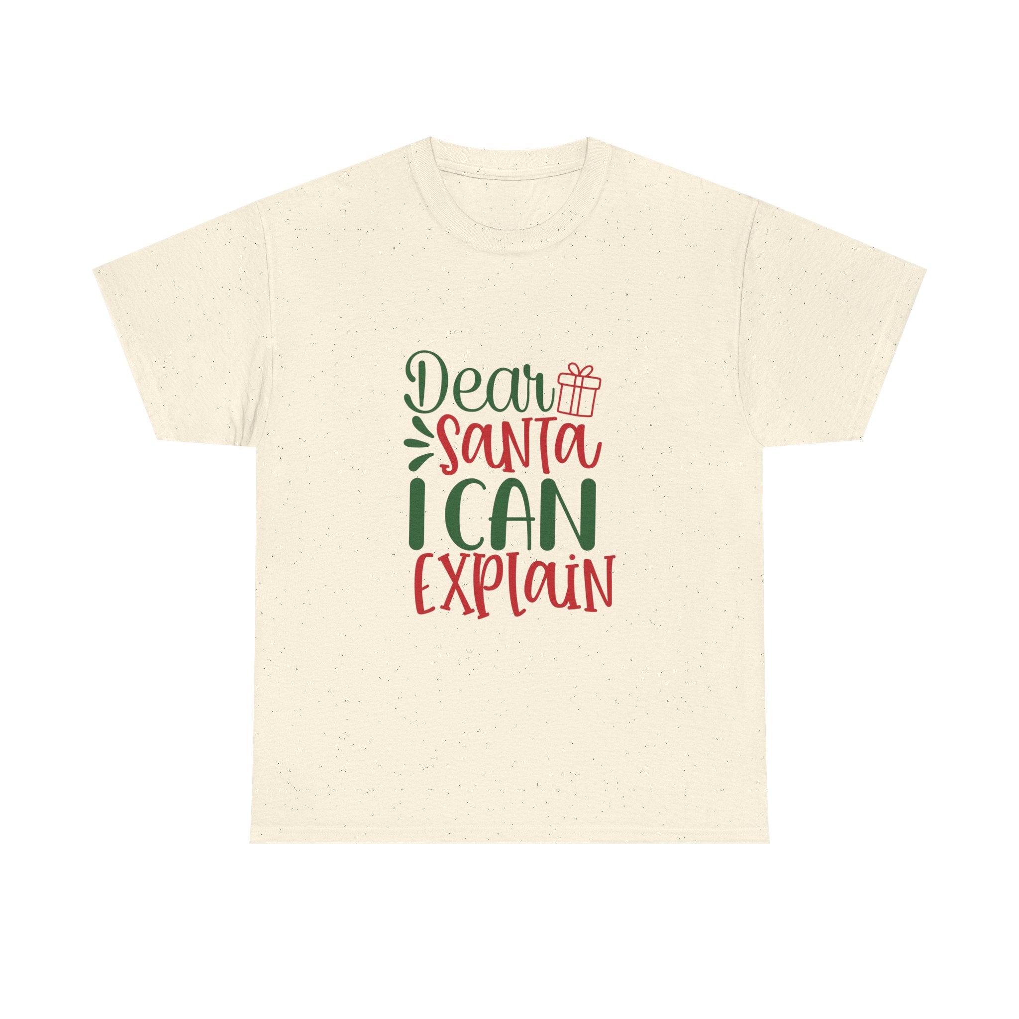 Christmas Graphic Tee, Funny Santa Shirt, Holiday Gift Unisex T-Shirt, Dear Santa I Can Explain, Xmas Tee Shirt, Novelty Santa Claus Top
