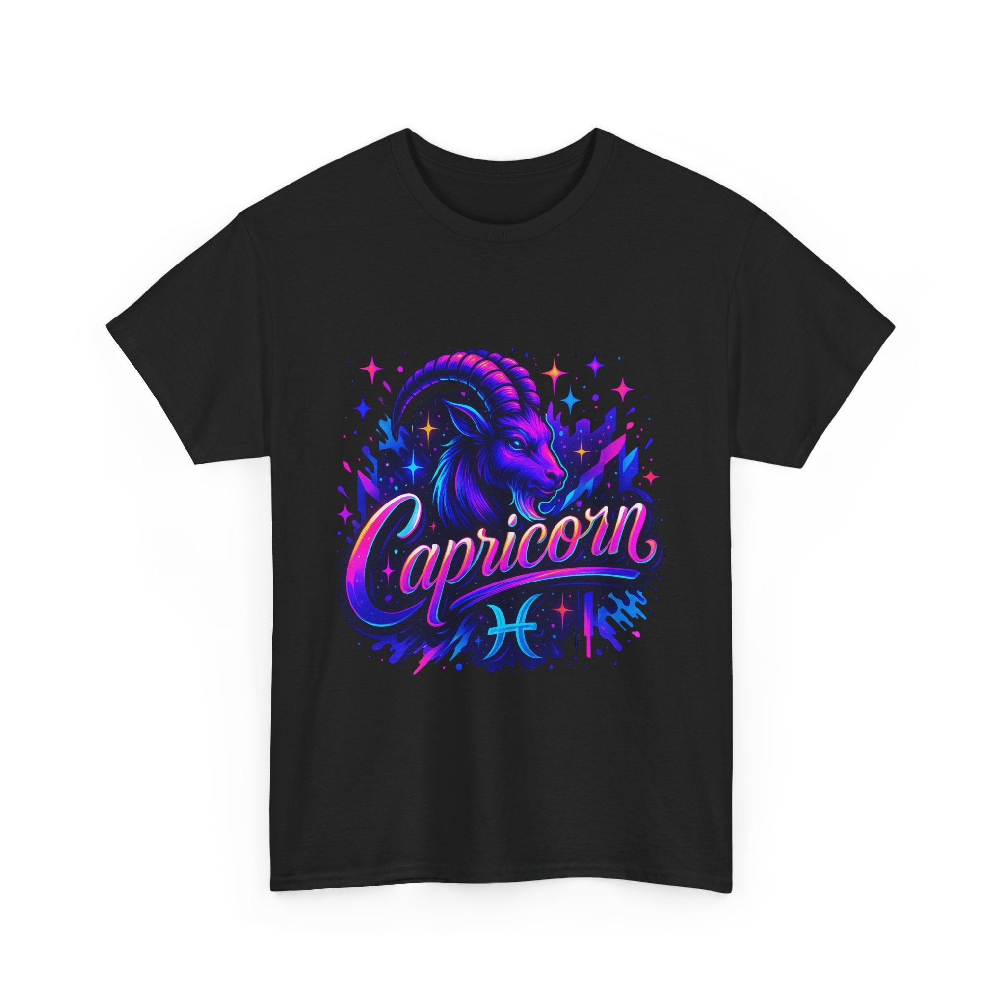 Neon Capricorn Zodiac Tee