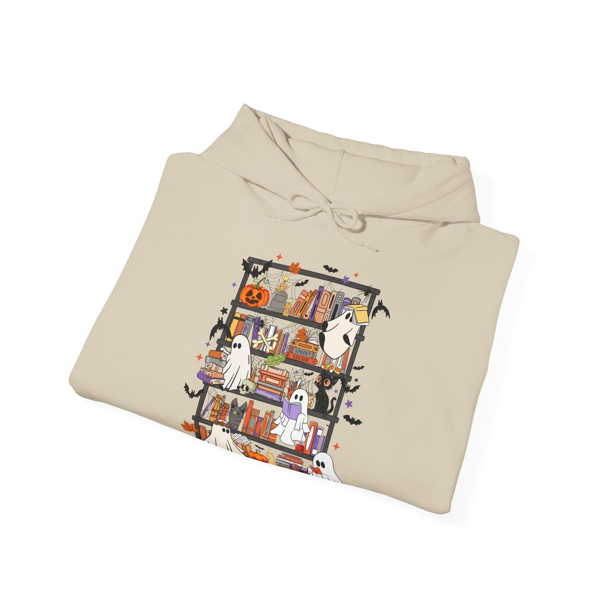 Ghost Reading Books Halloween Hoodie