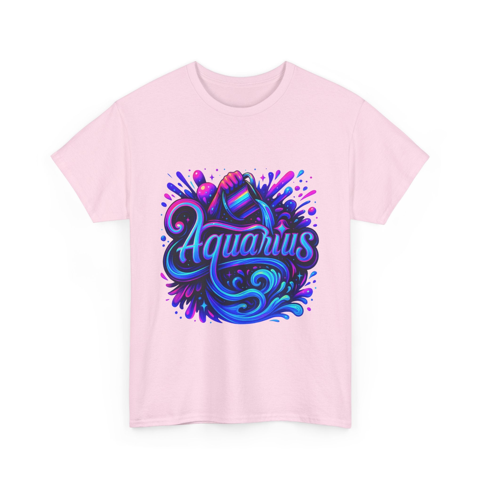 Neon Aquarius Zodiac Tee