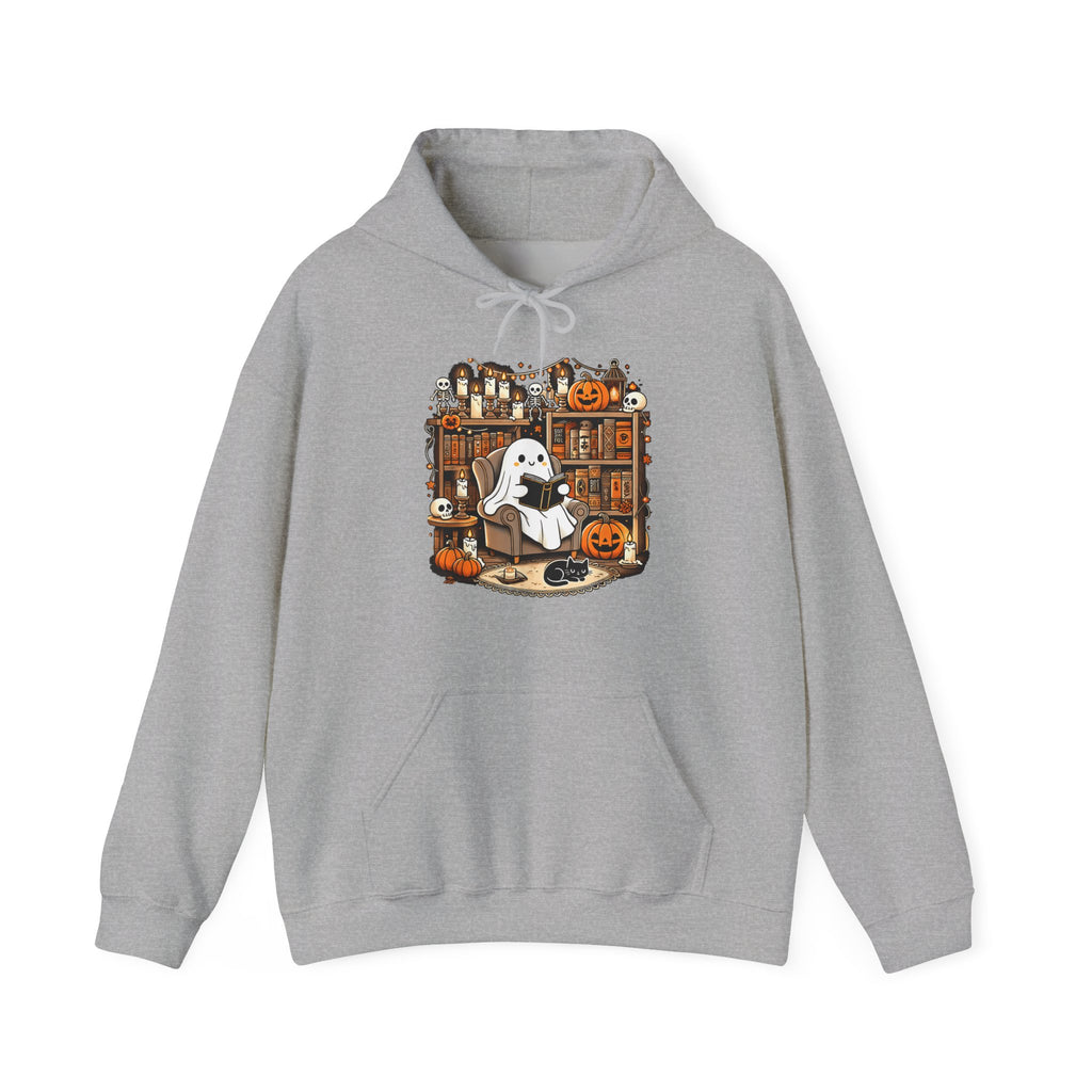 Vintage Halloween Ghost Book Lover Hoodie