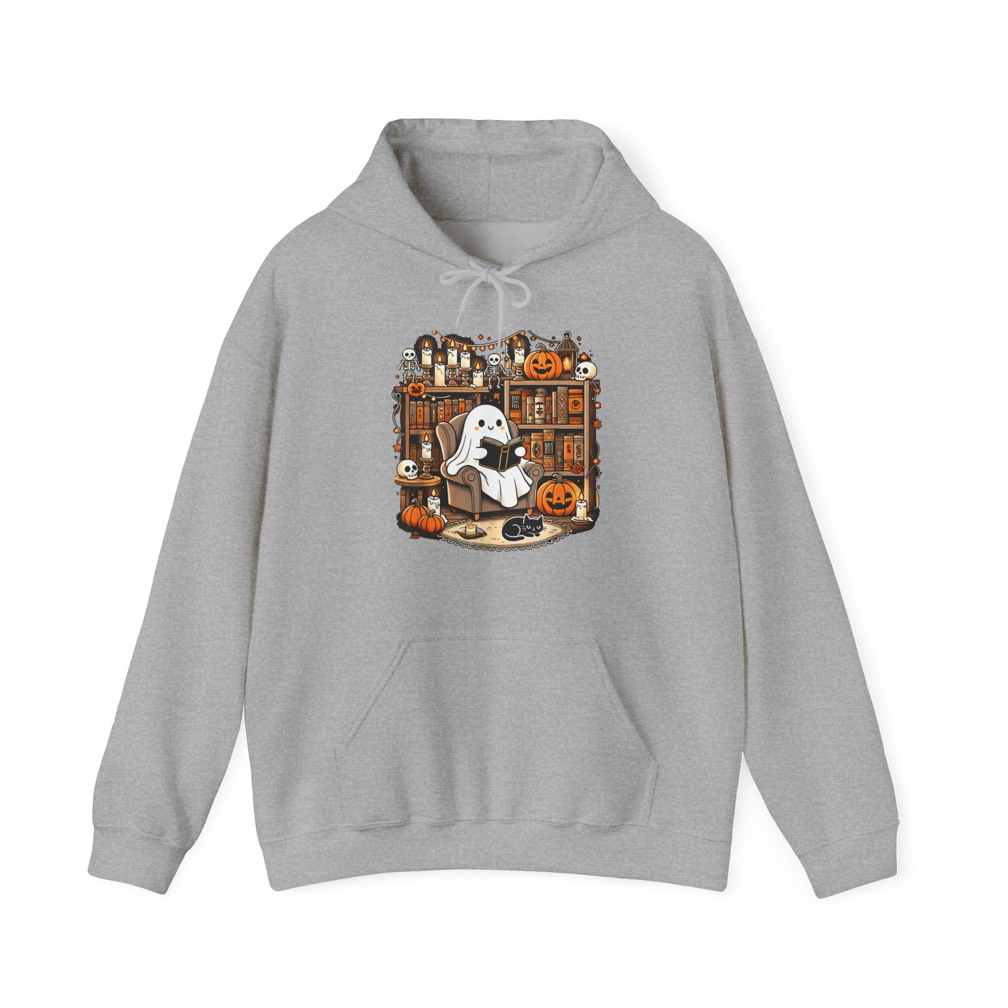 Vintage Halloween Ghost Book Lover Hoodie