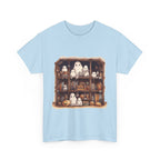 Cute Ghost Reading Books Halloween Librarian Book Long Sleeve T-Shirt