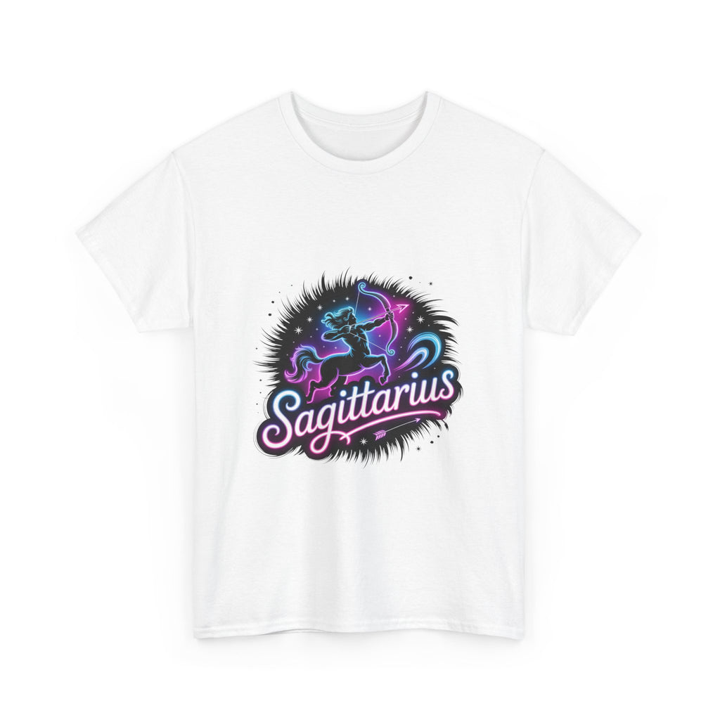Neon Sagittarius Zodiac Tee