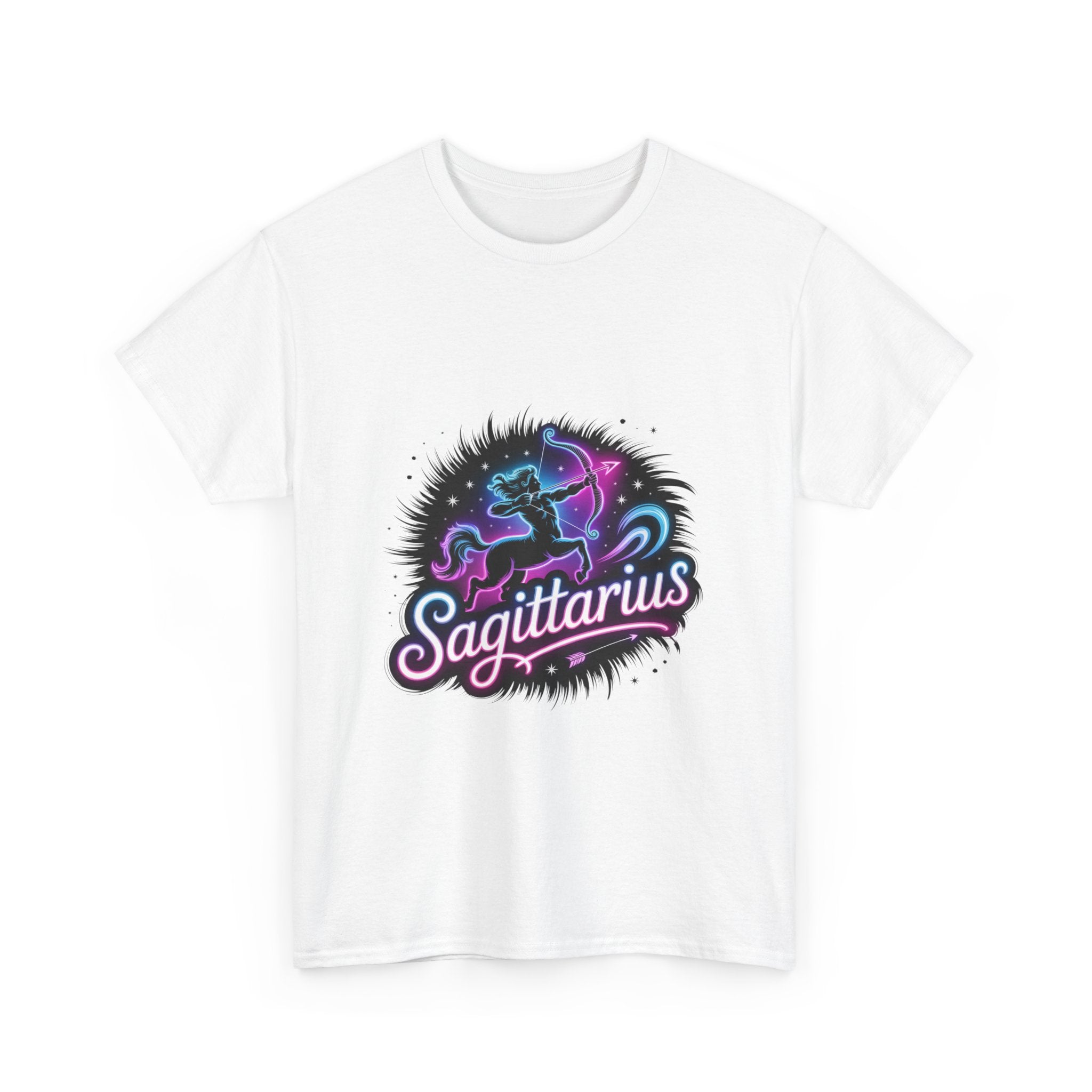 Neon Sagittarius Zodiac Tee
