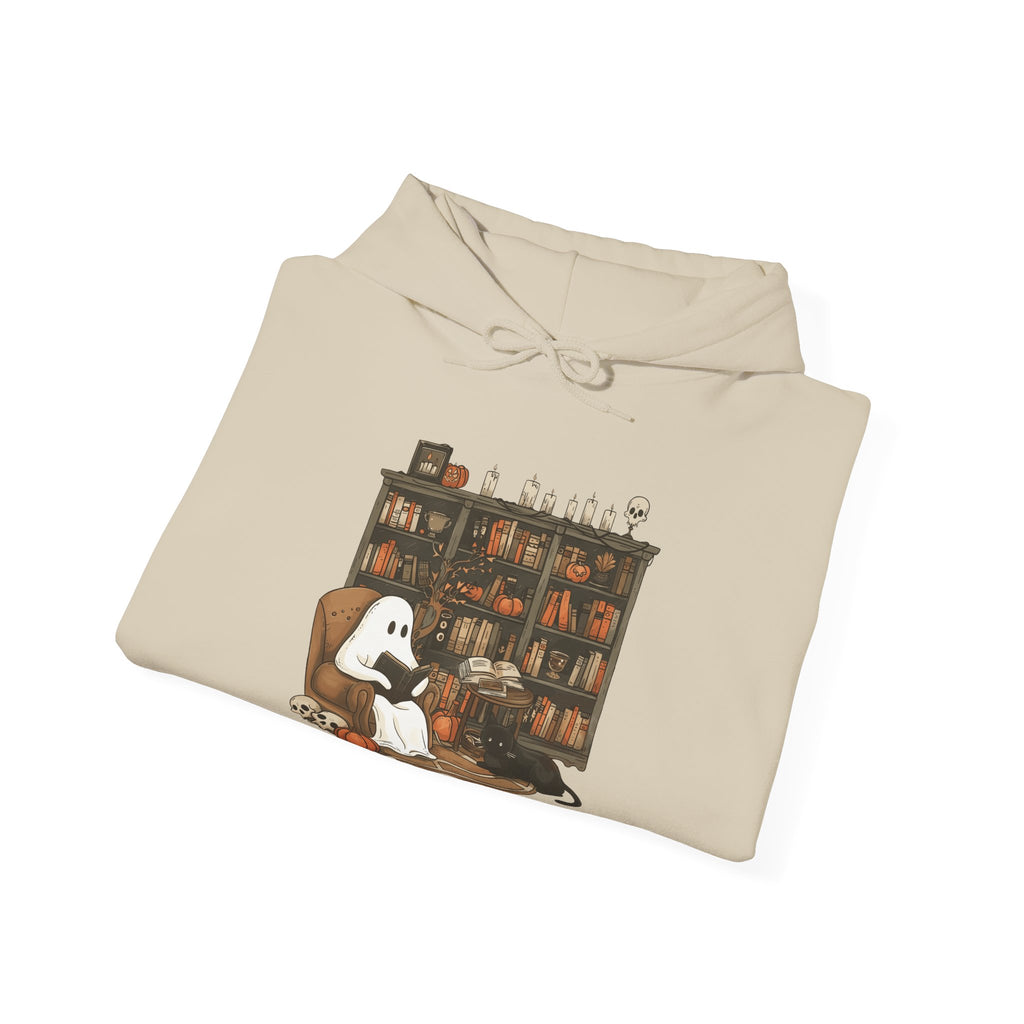 Ghost Reading Book Halloween Hoodie