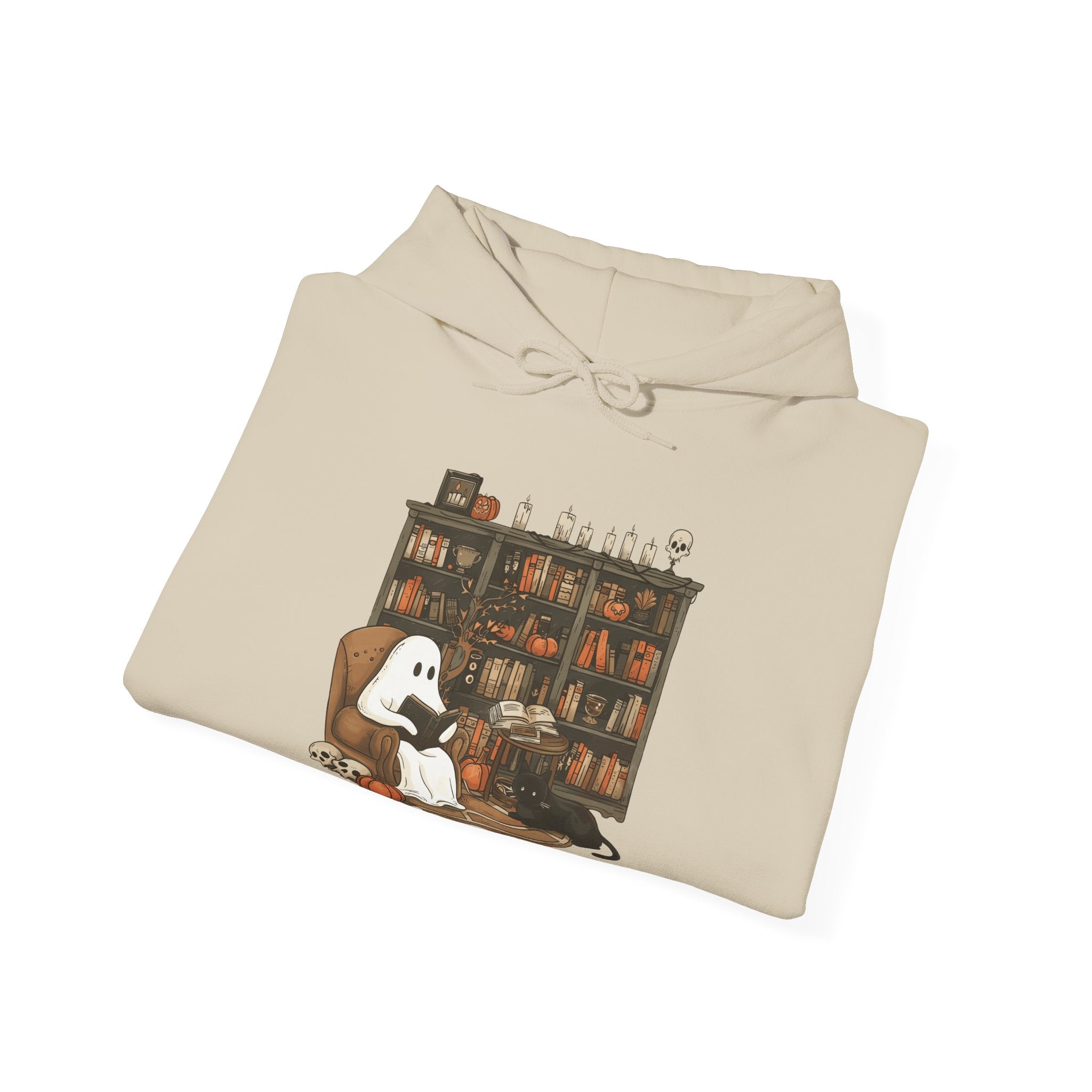 Ghost Reading Book Halloween Hoodie