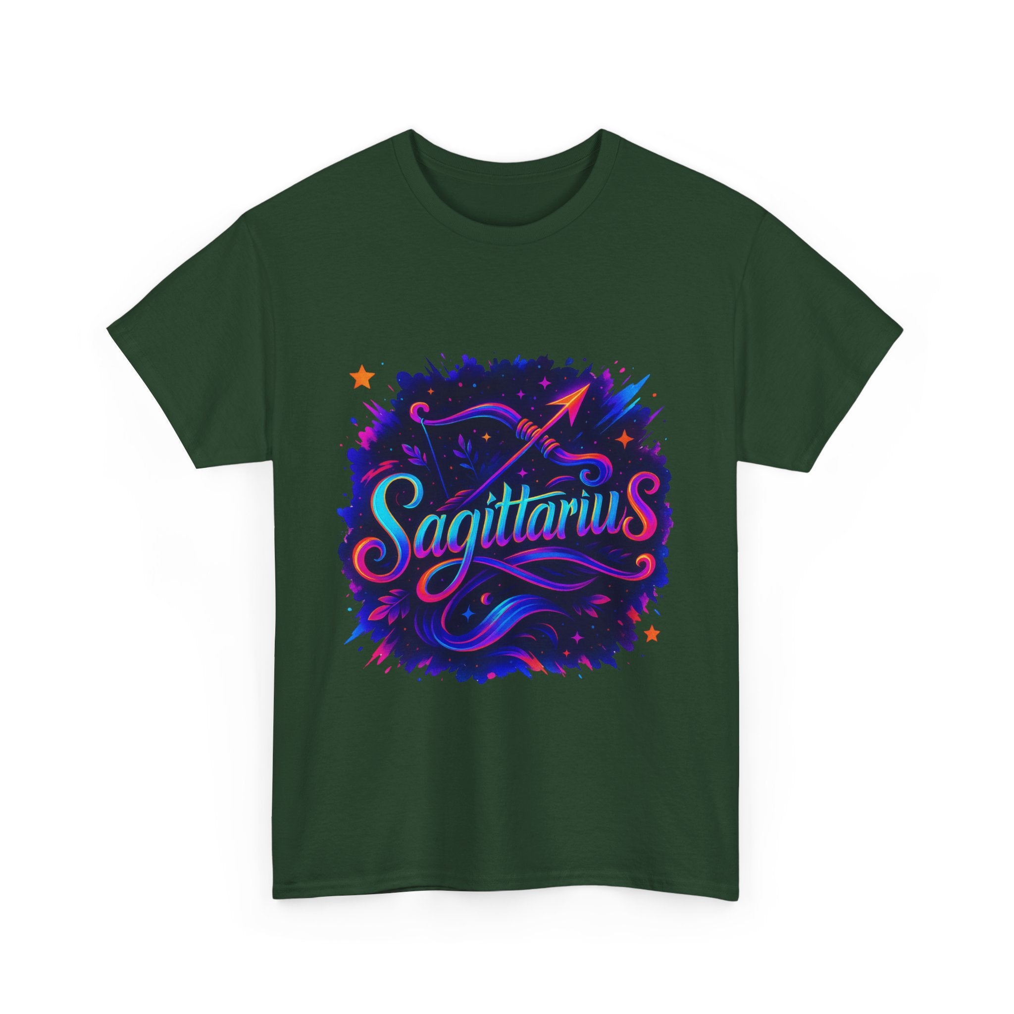Neon Sagittarius Zodiac Tee