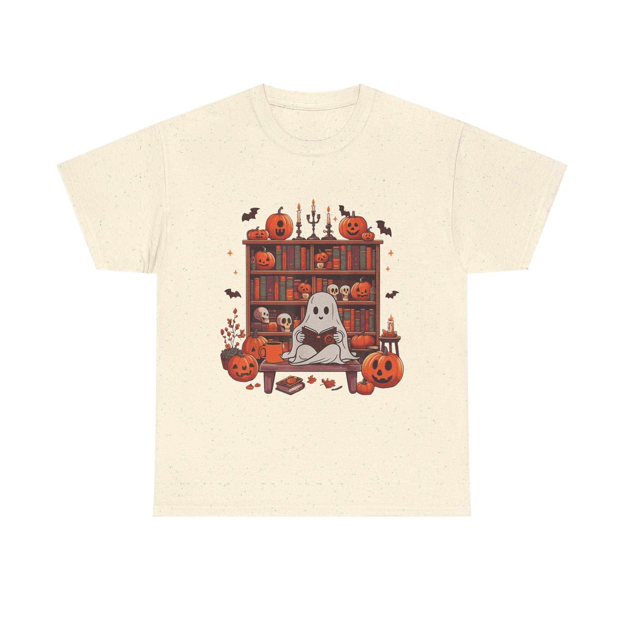 Ghost Book Reader, Reading Book lover Halloween T-Shirt