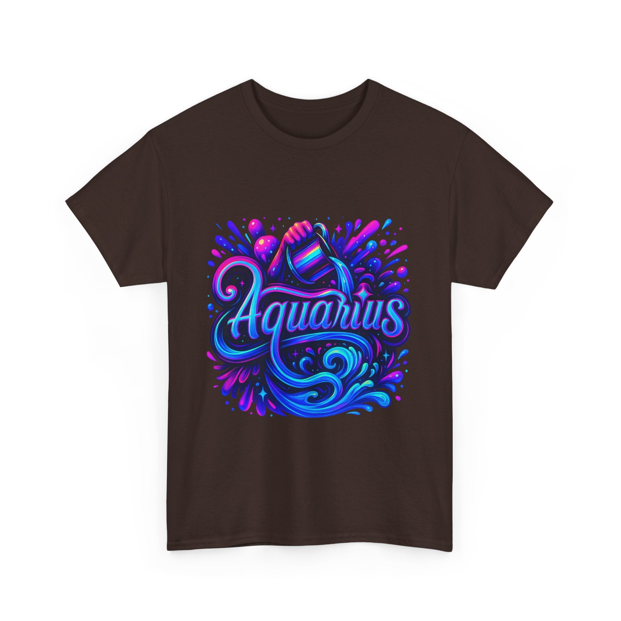 Neon Aquarius Zodiac Tee