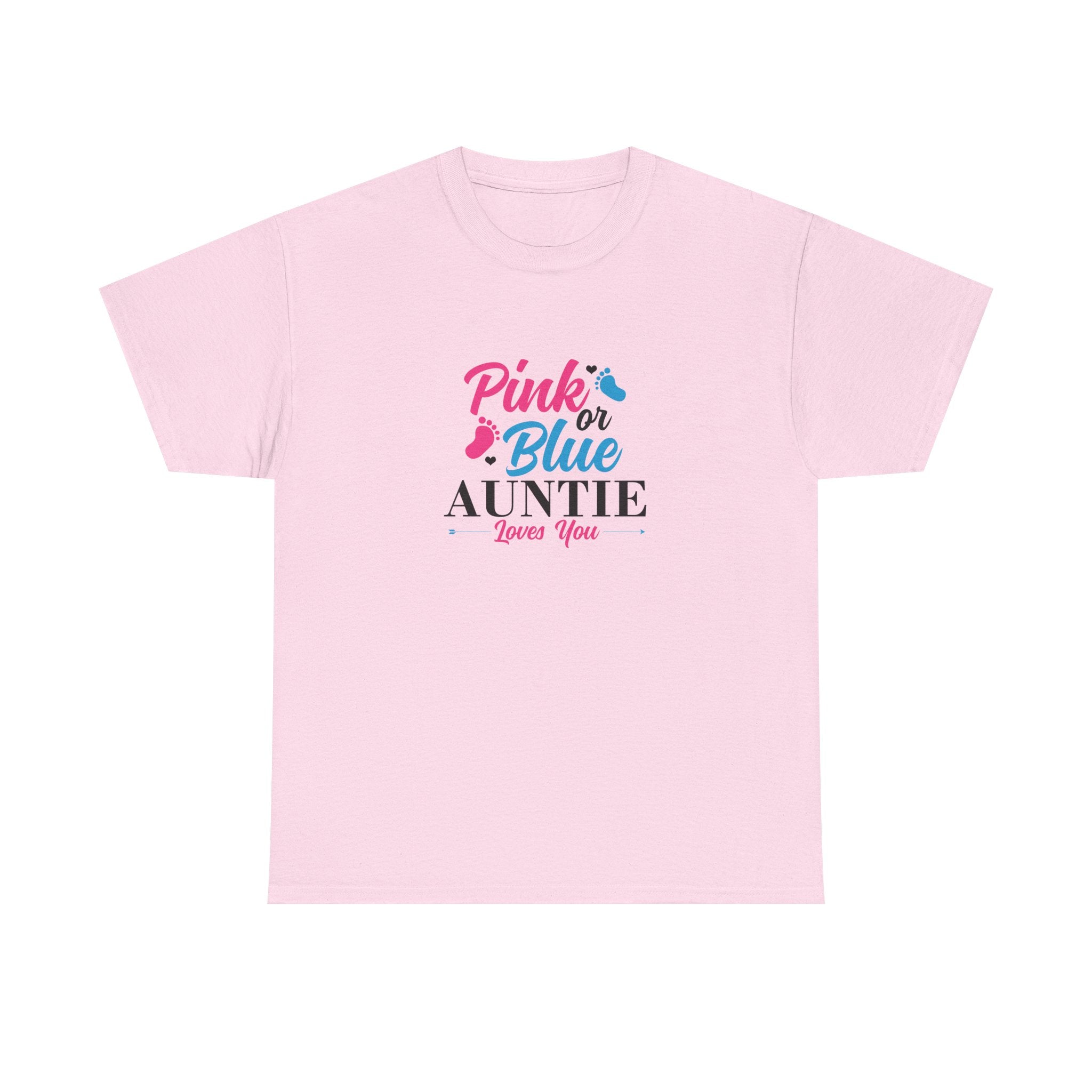 Graphic Tee - Pink or Blue Auntie Loves You Shirt