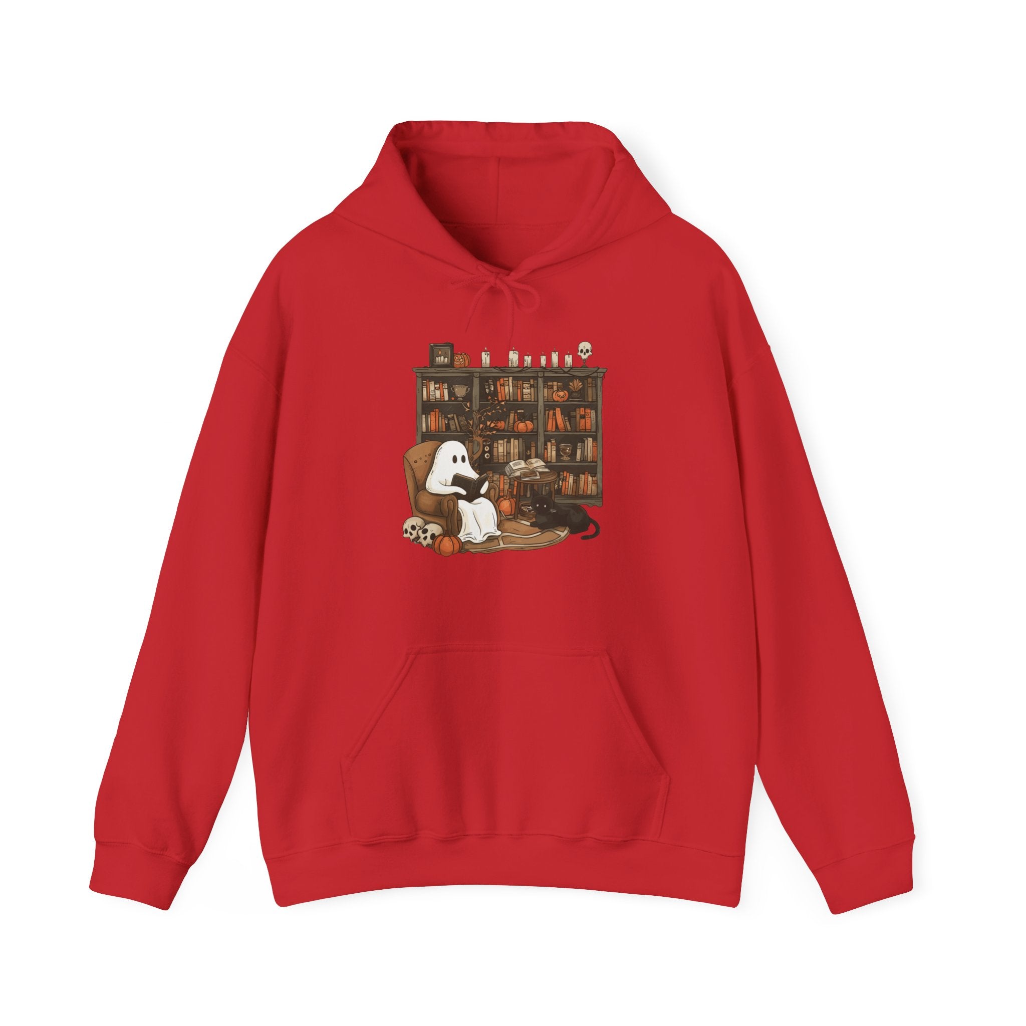Ghost Reading Book Halloween Hoodie