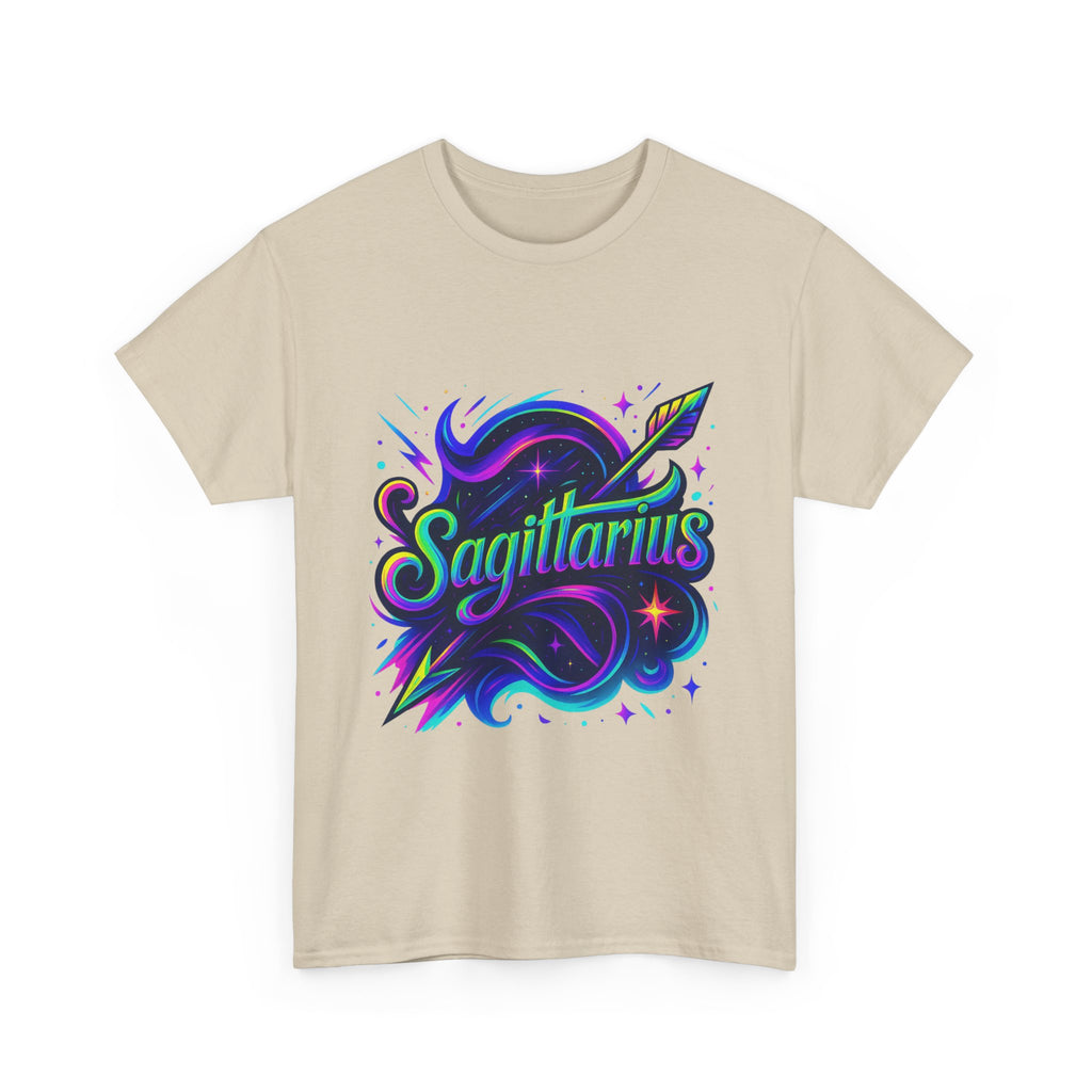 Neon Sagittarius Zodiac Tee