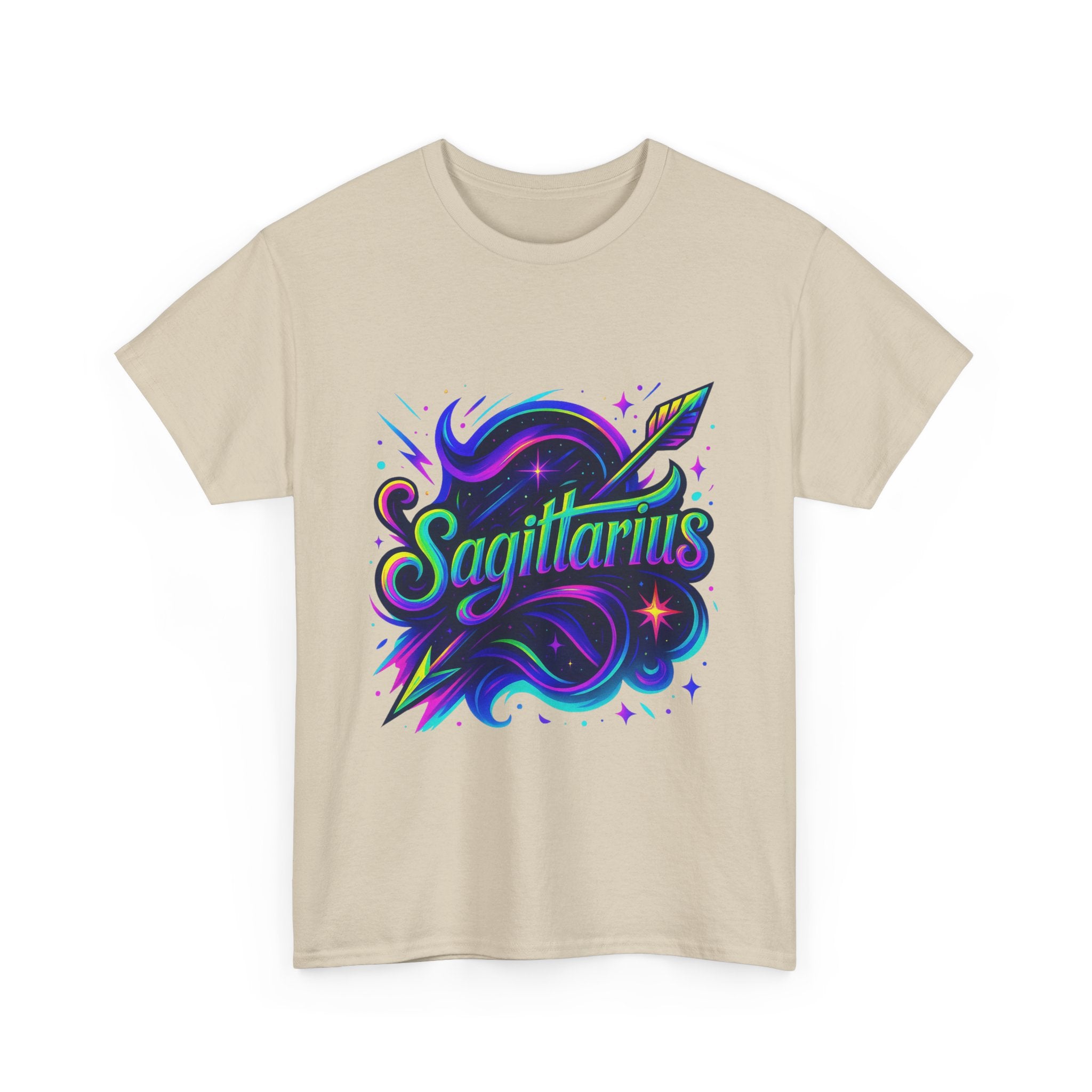 Neon Sagittarius Zodiac Tee