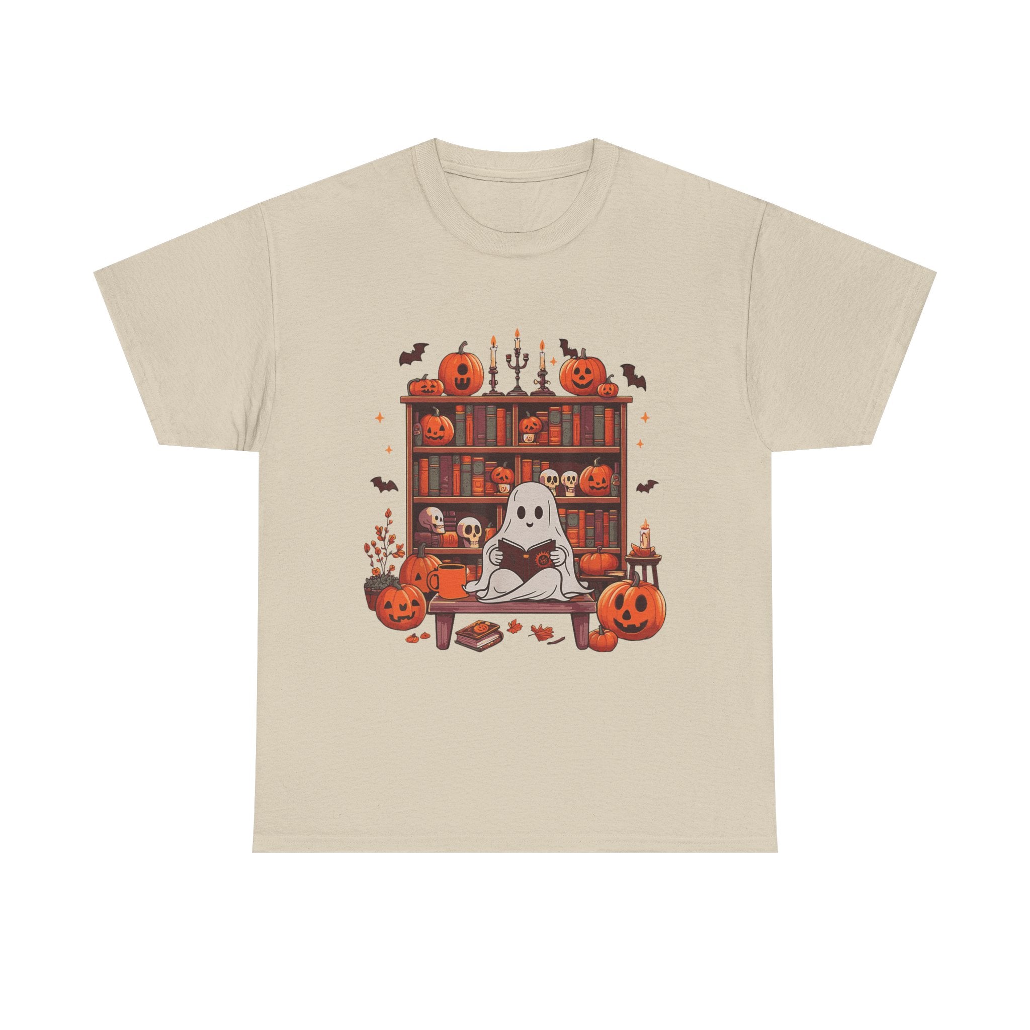 Ghost Book Reader, Reading Book lover Halloween T-Shirt
