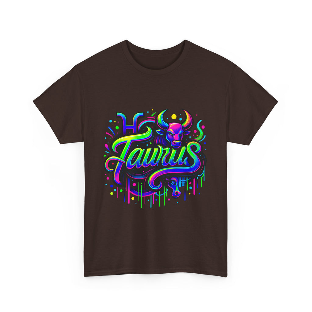 Neon Taurus Zodiac Tee