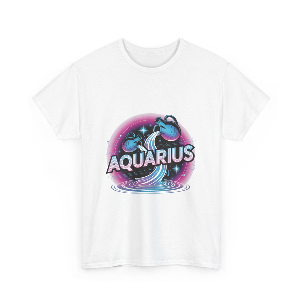 Neon Aquarius Zodiac Tee