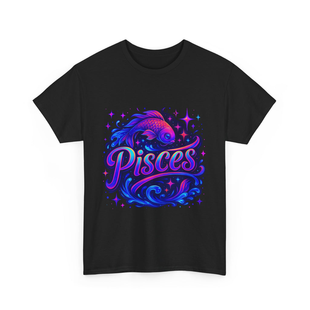 Neon Pisces Zodiac Tee