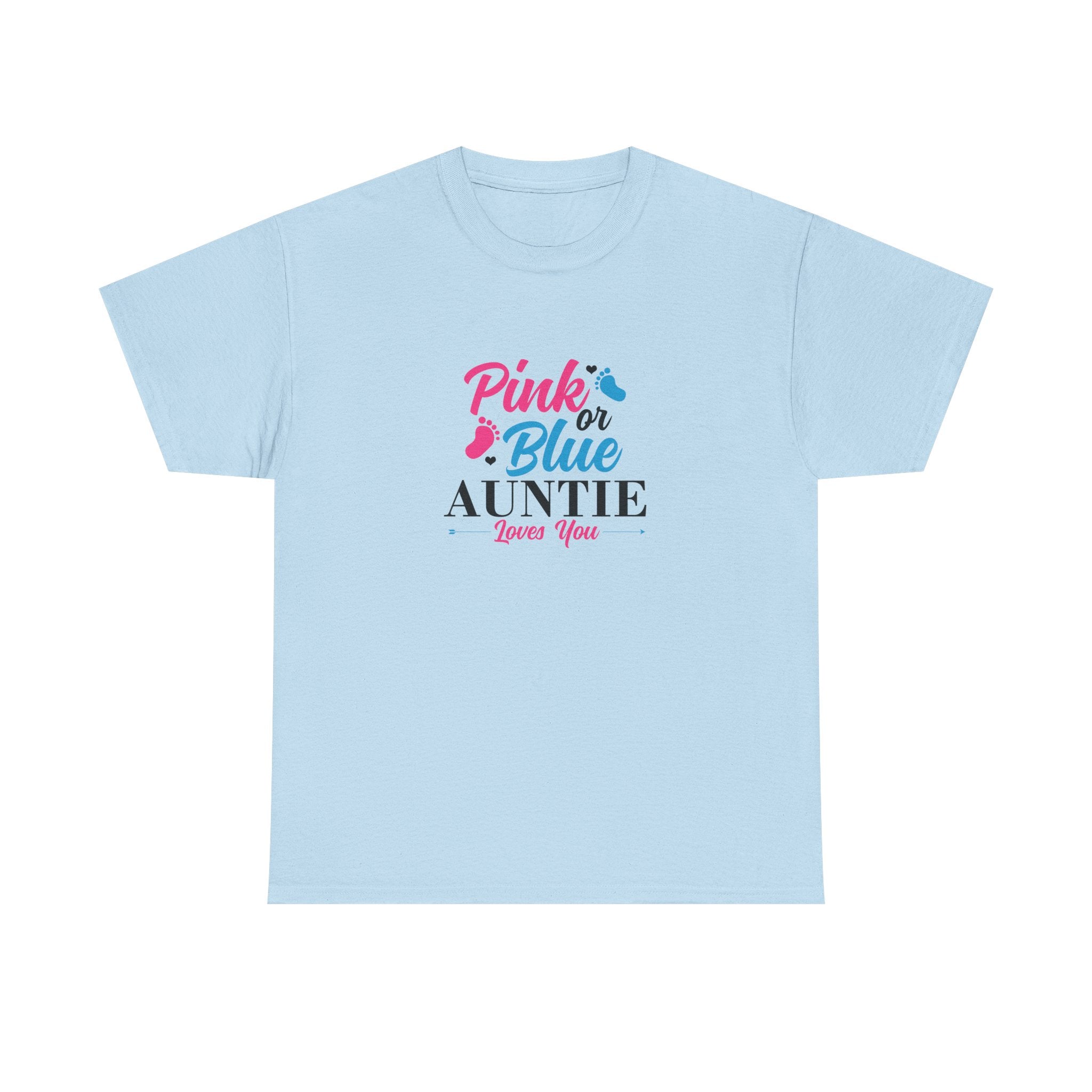 Graphic Tee - Pink or Blue Auntie Loves You Shirt