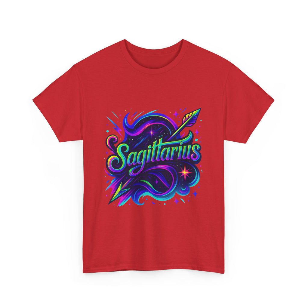 Neon Sagittarius Zodiac Tee
