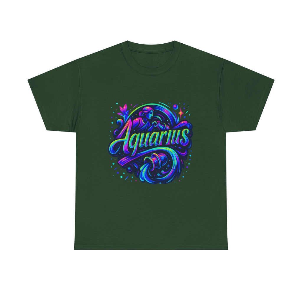 Neon Aquarius Zodiac Tee
