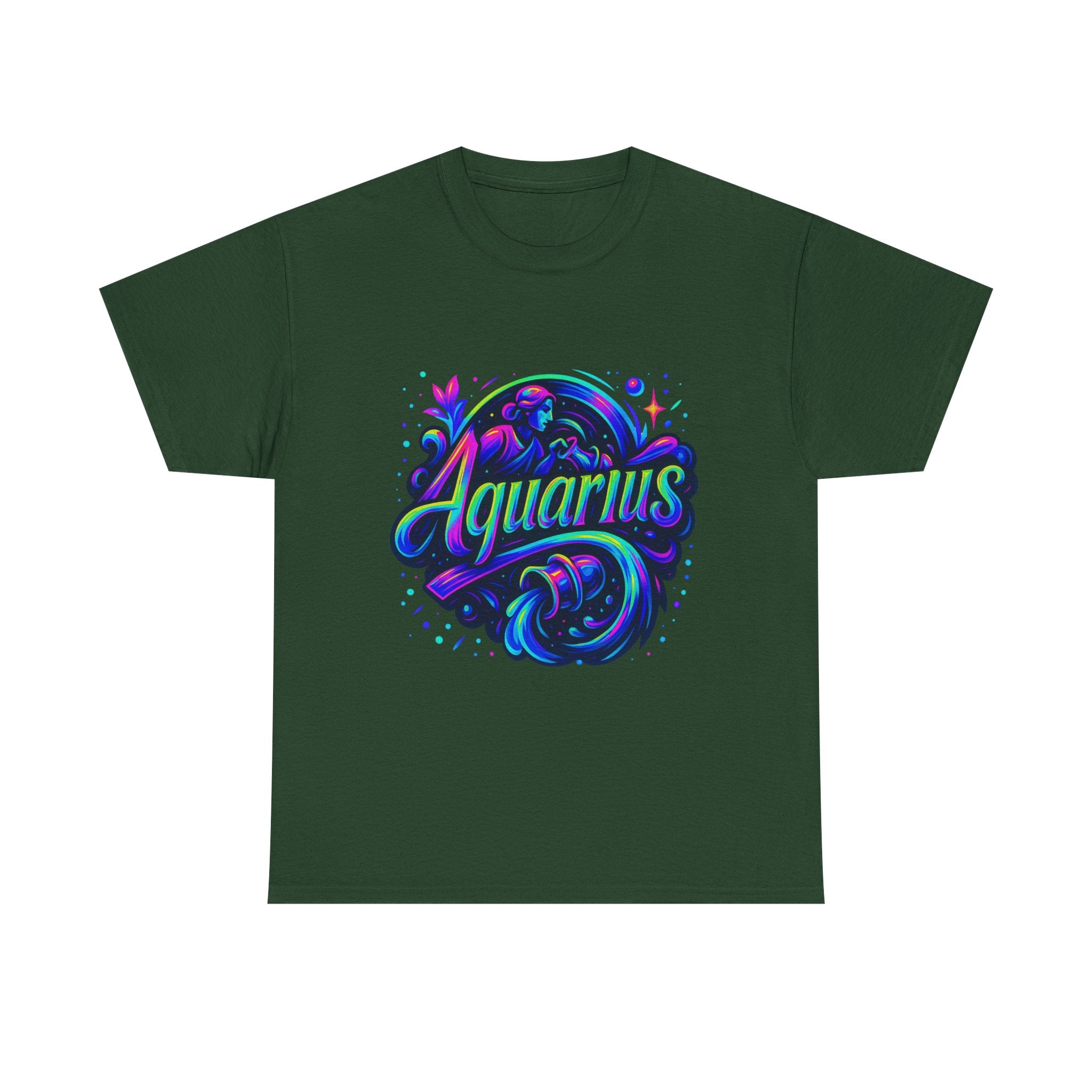 Neon Aquarius Zodiac Tee