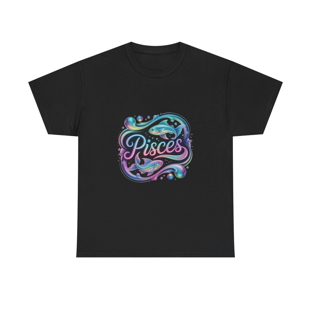 Neon Pisces Zodiac Tee